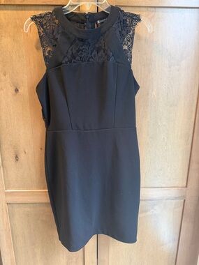 Express Black Lace Mini Dress